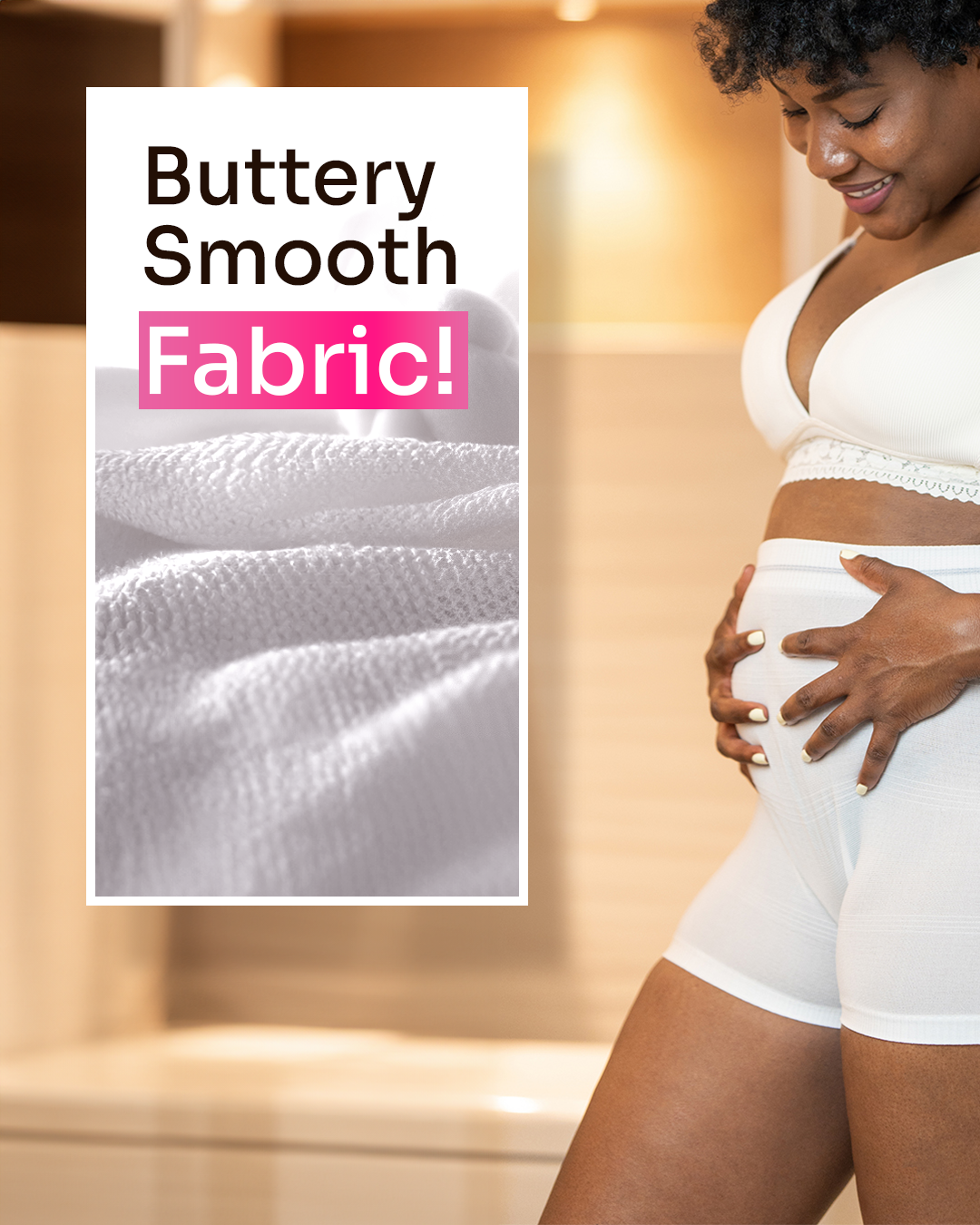 High-Waisted Maternity Underwear | Pearl White | Pack of 4