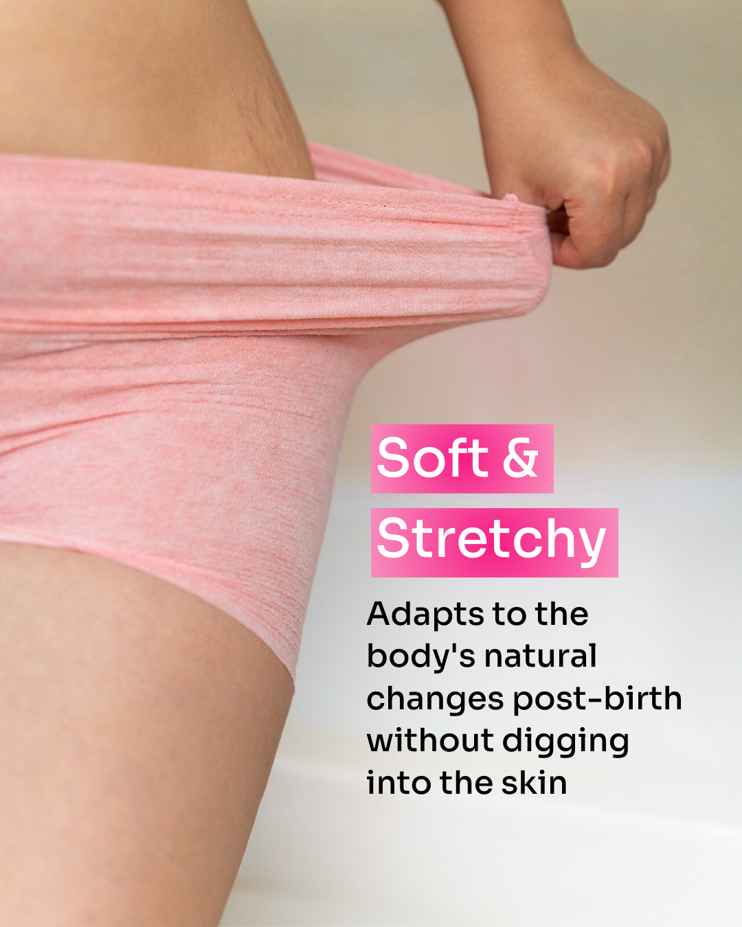 High-Waisted Postpartum Underwear | Blush Pink | Pack of 8