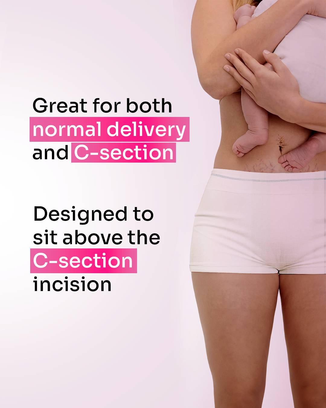 High-Waisted Maternity Underwear | Pearl White | Pack of 4